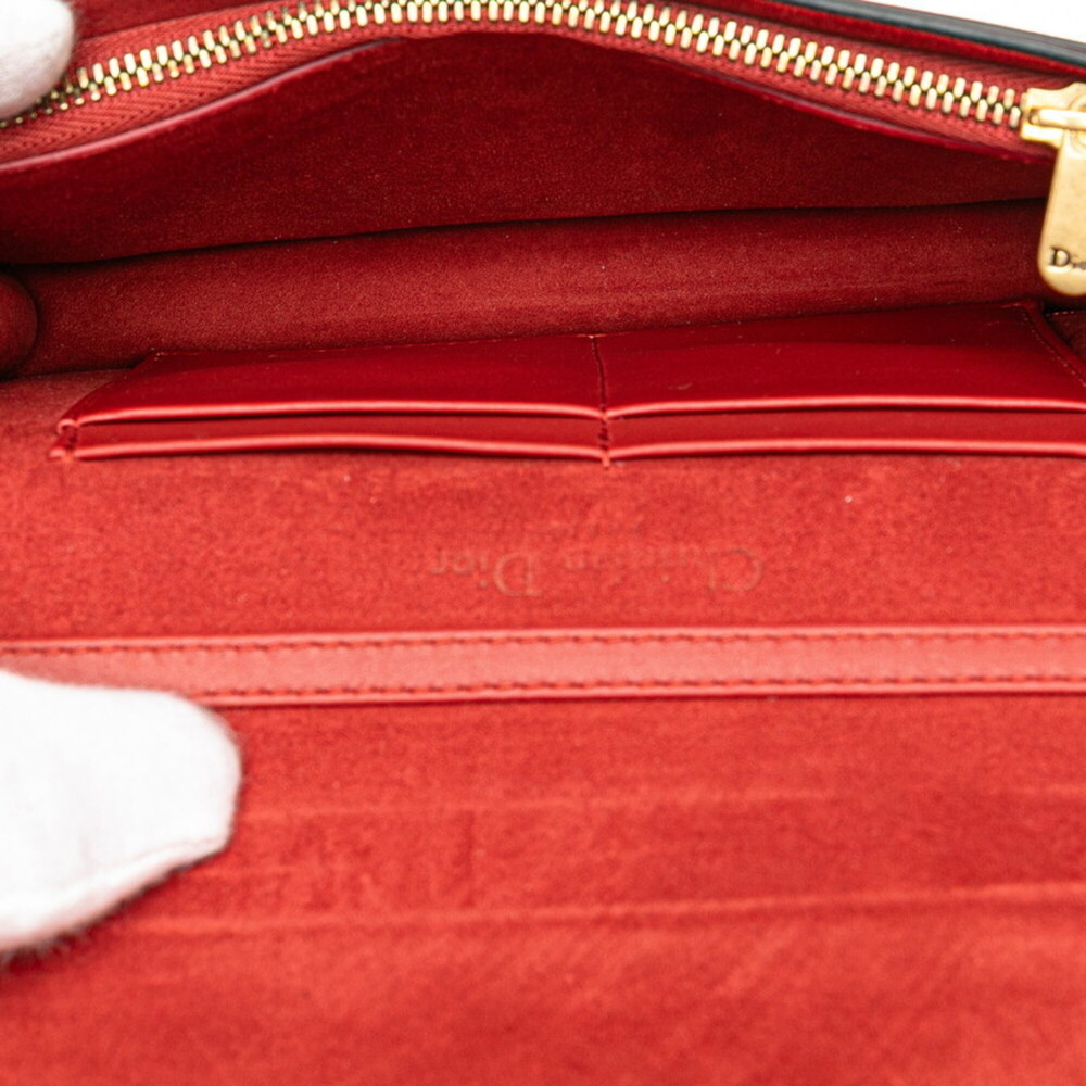 CHRISTIAN DIOR Red Leather Shoulder Bag - Picture 9 of 15